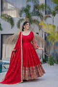 FloraLuna Stunning Red Sharara Set