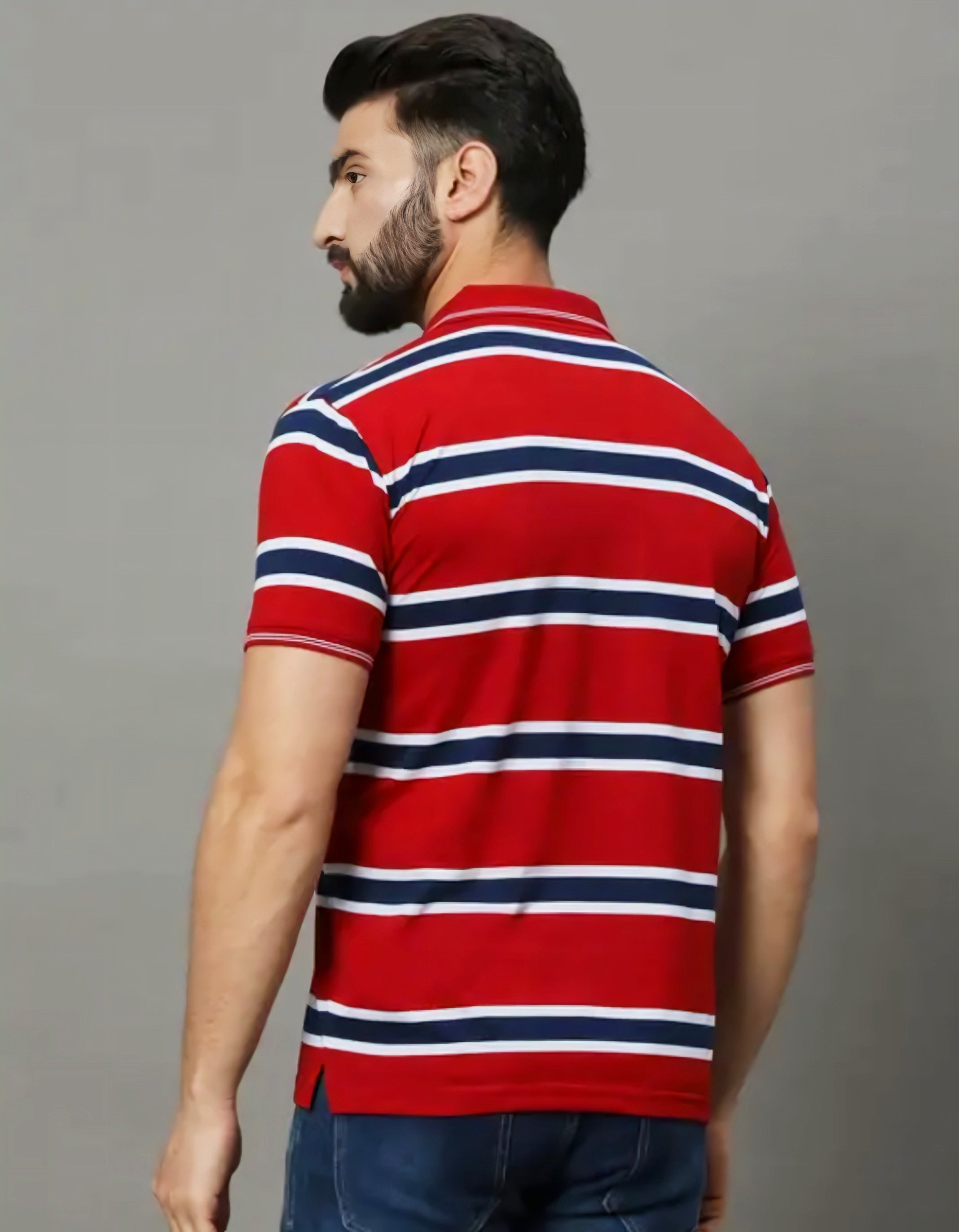 Floraluna Stripes Regular Fit Polo T-shirt Red