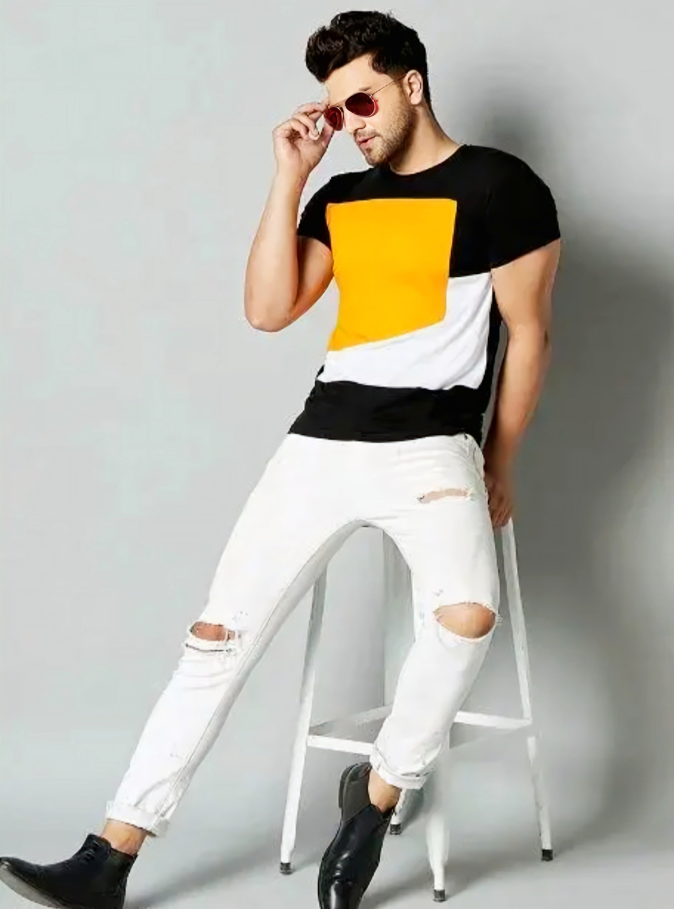 Floraluna Colourblock Crew-Neck T-Shirt