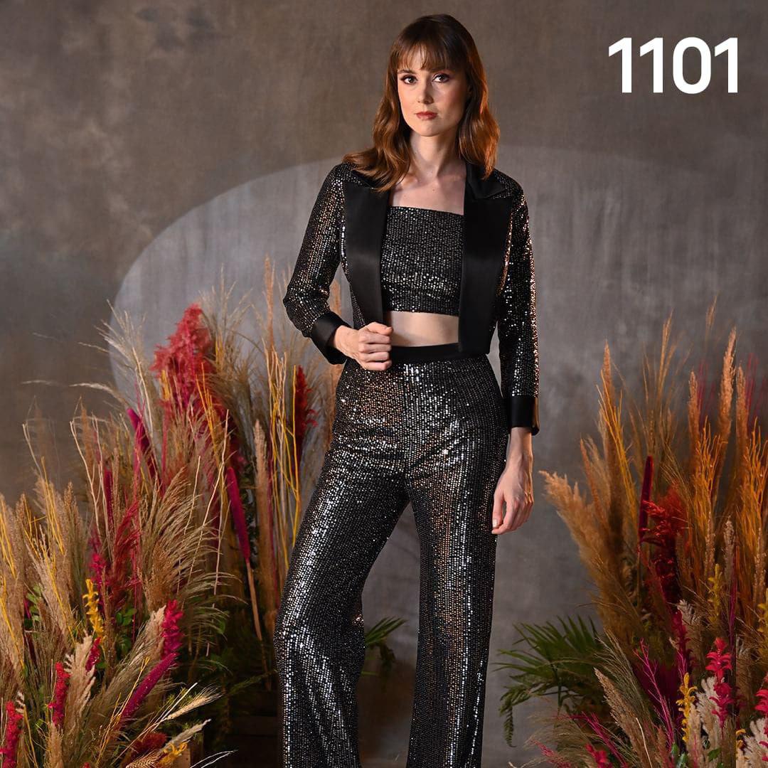 Floraluna Black Sequin 3-Piece Co-ord Set