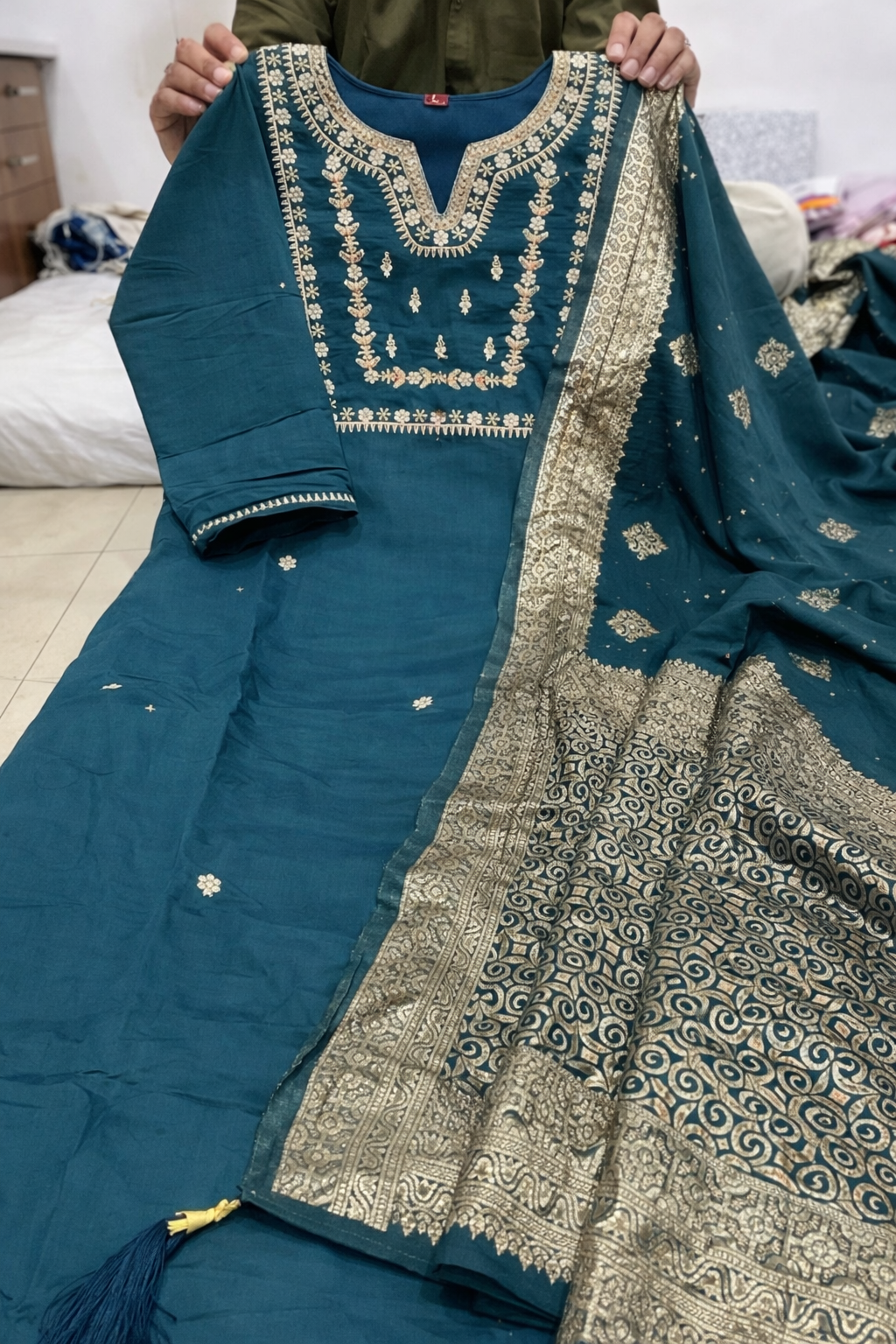 FloraLuna Emerald Royale Suit Set