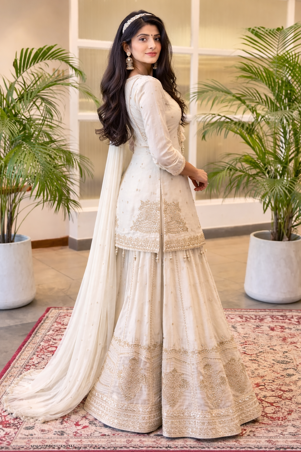 FloraLuna Stunning Navy & Gold Sequin Flare Gown