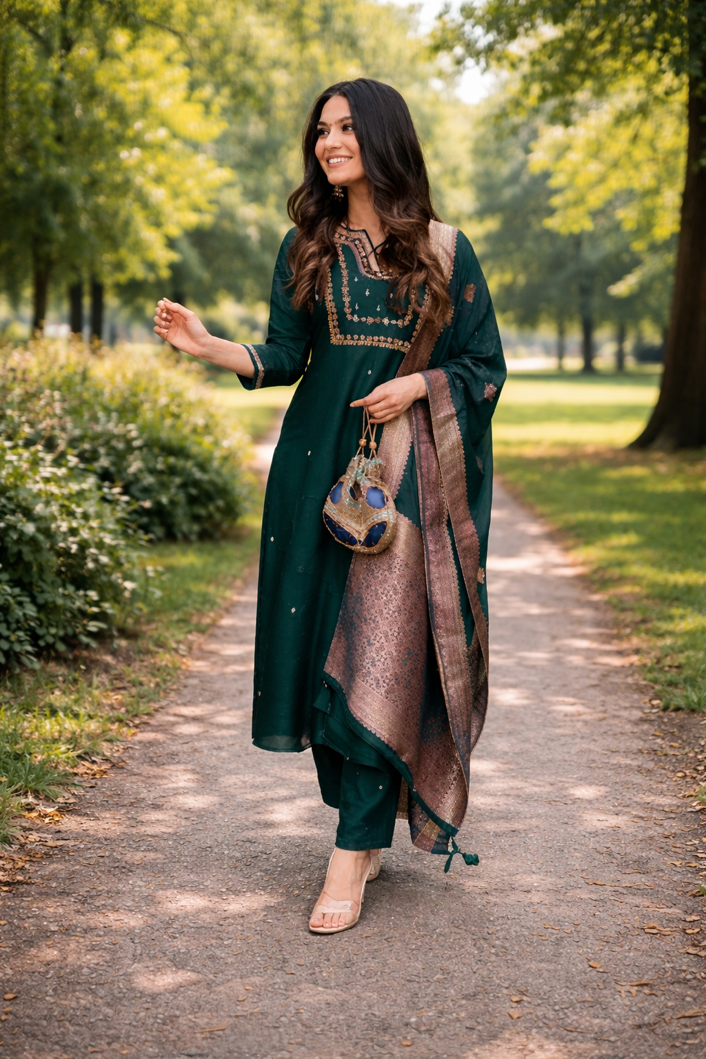 FloraLuna Emerald Royale Suit Set