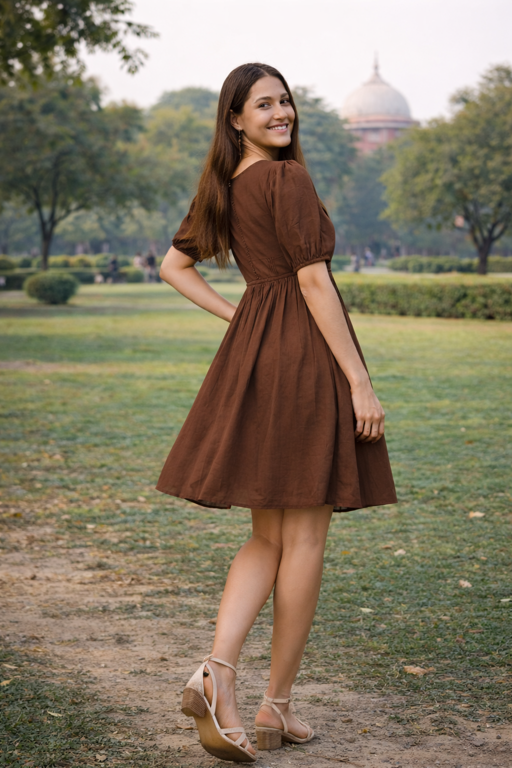 FloraLuna Mocha Muse Mini Dress