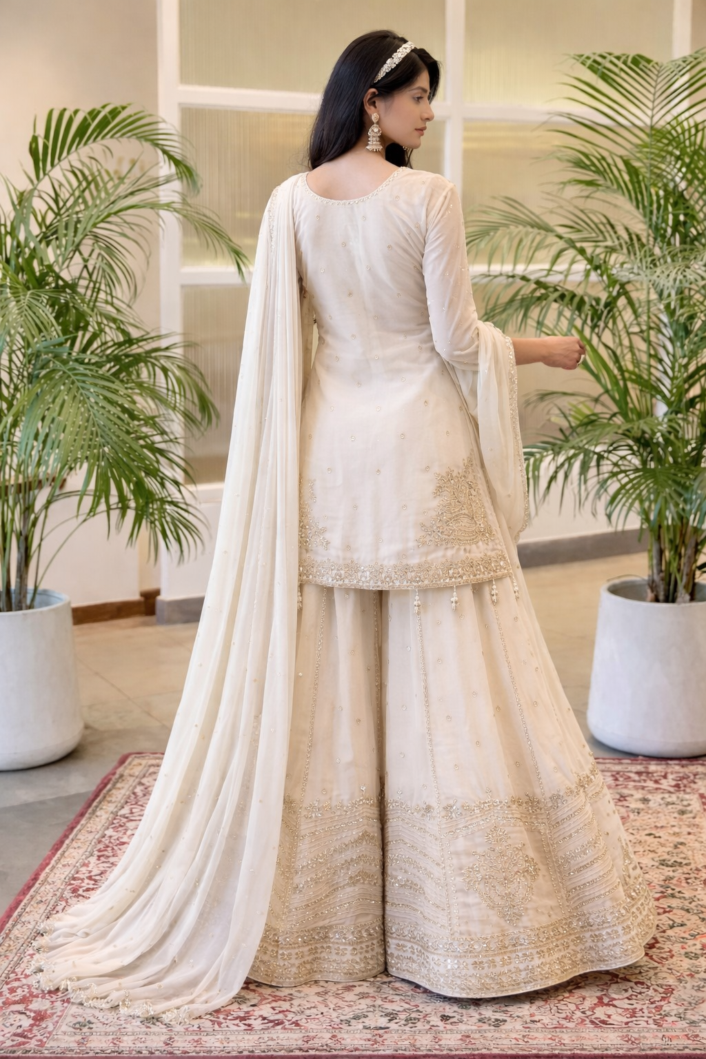 FloraLuna Stunning Navy & Gold Sequin Flare Gown