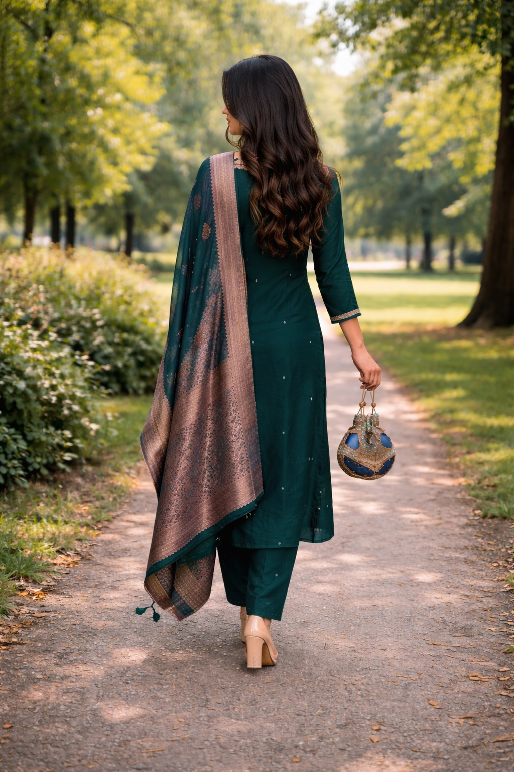 FloraLuna Emerald Royale Suit Set