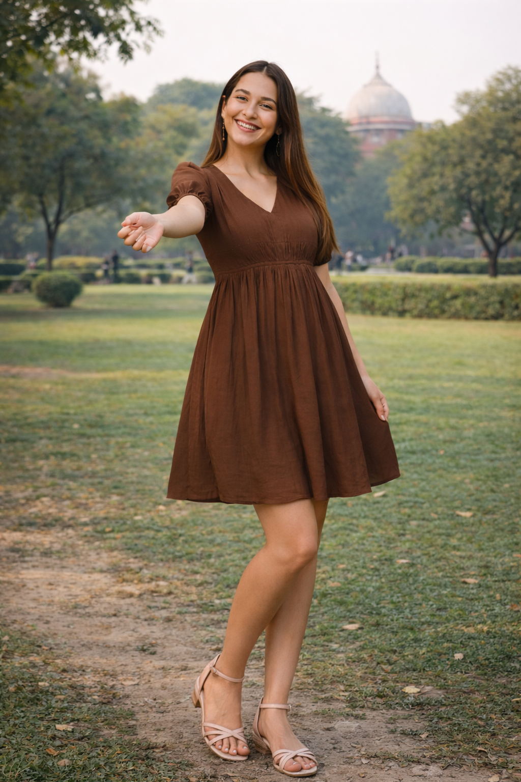 FloraLuna Mocha Muse Mini Dress