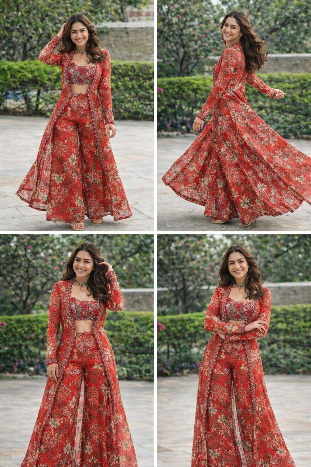 FloraLuna Crimson Bloom Co-Ord Set