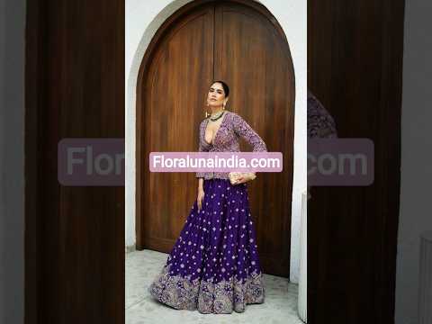 FLORALUNA DESIGNER GOWN WITH KOTI SET IN BEAUTIFUL THREAD EMBROIDERY WORK 💐❤️