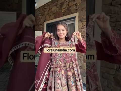 Floraluna Royal Maroon Ethnic Anarkali Dress